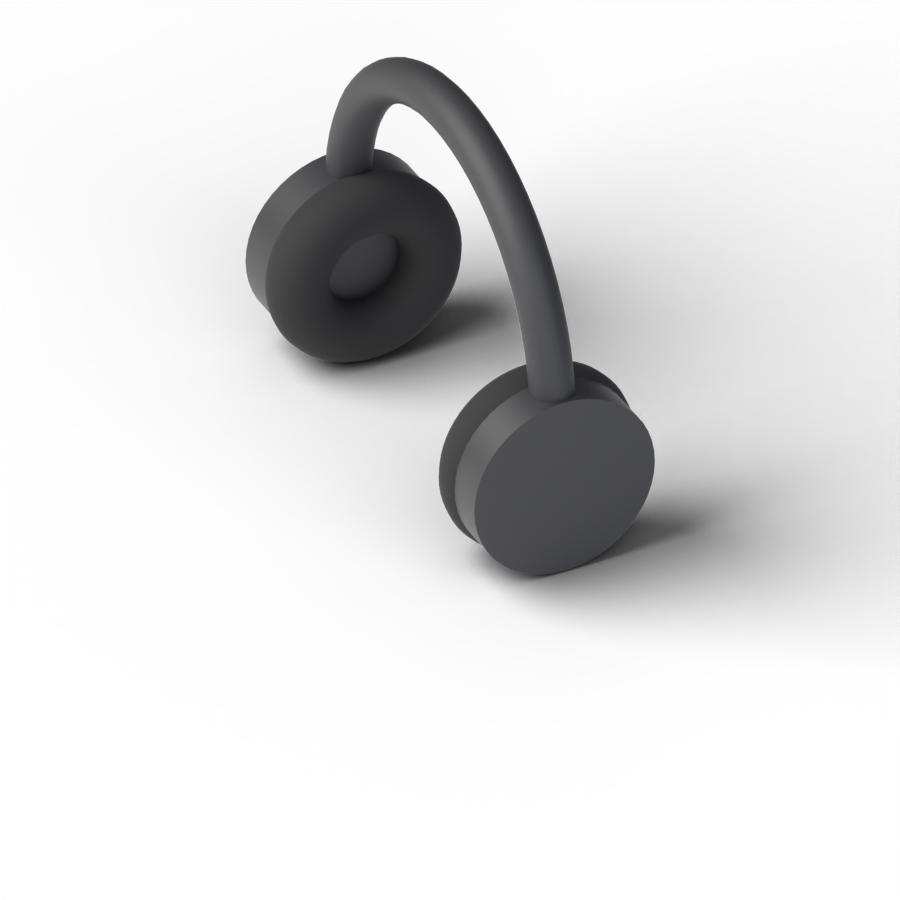 A pair of over-ear noise-cancelling headphones with thick padded cups.